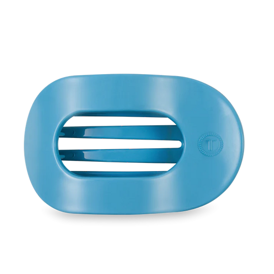 Teleties Medium Flat Round Hair Clip Summer Sky