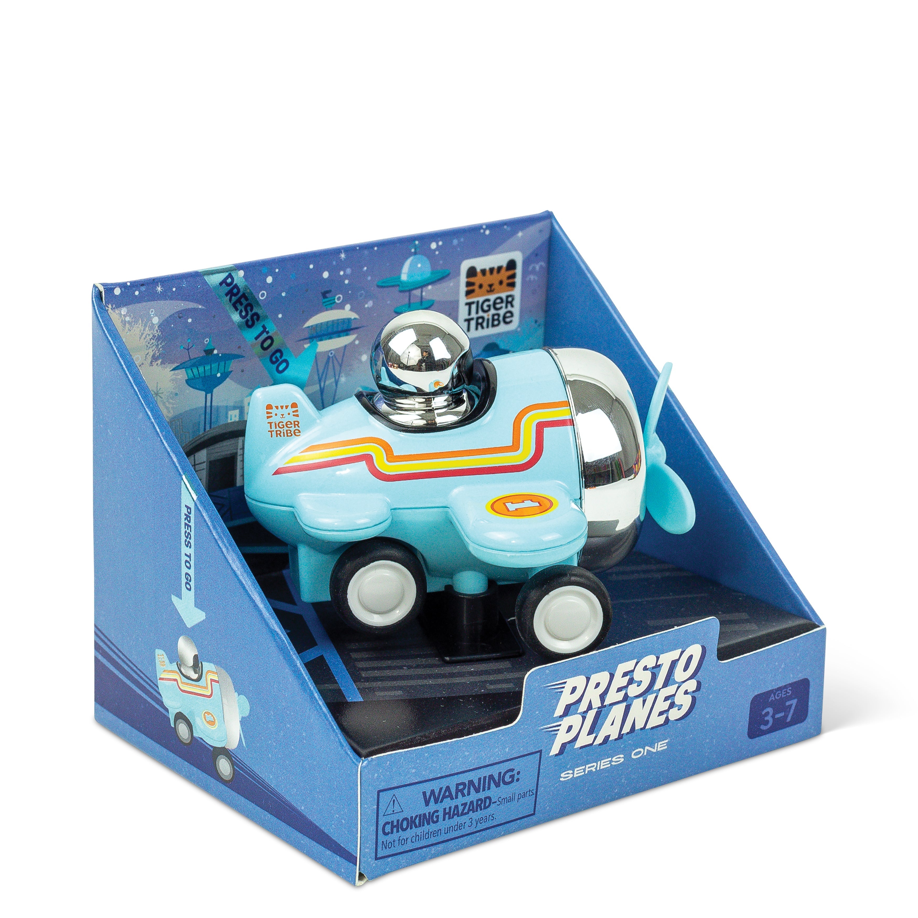 Tiger Tribe Presto Planes Lofty Retro Toy Racing Plane Blue