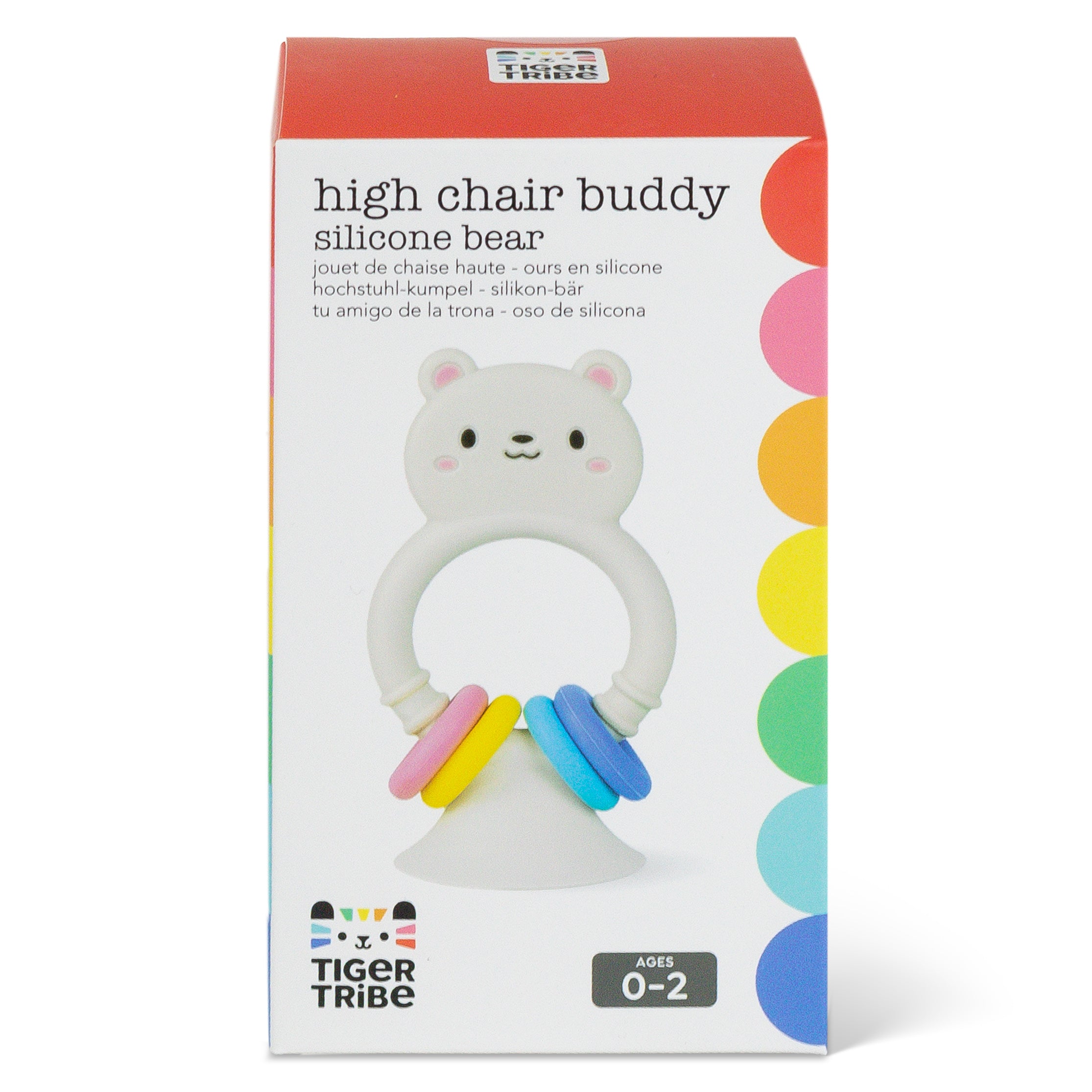 Tiger Tribe High Chair Buddy Silicone Bear Sensory Toy