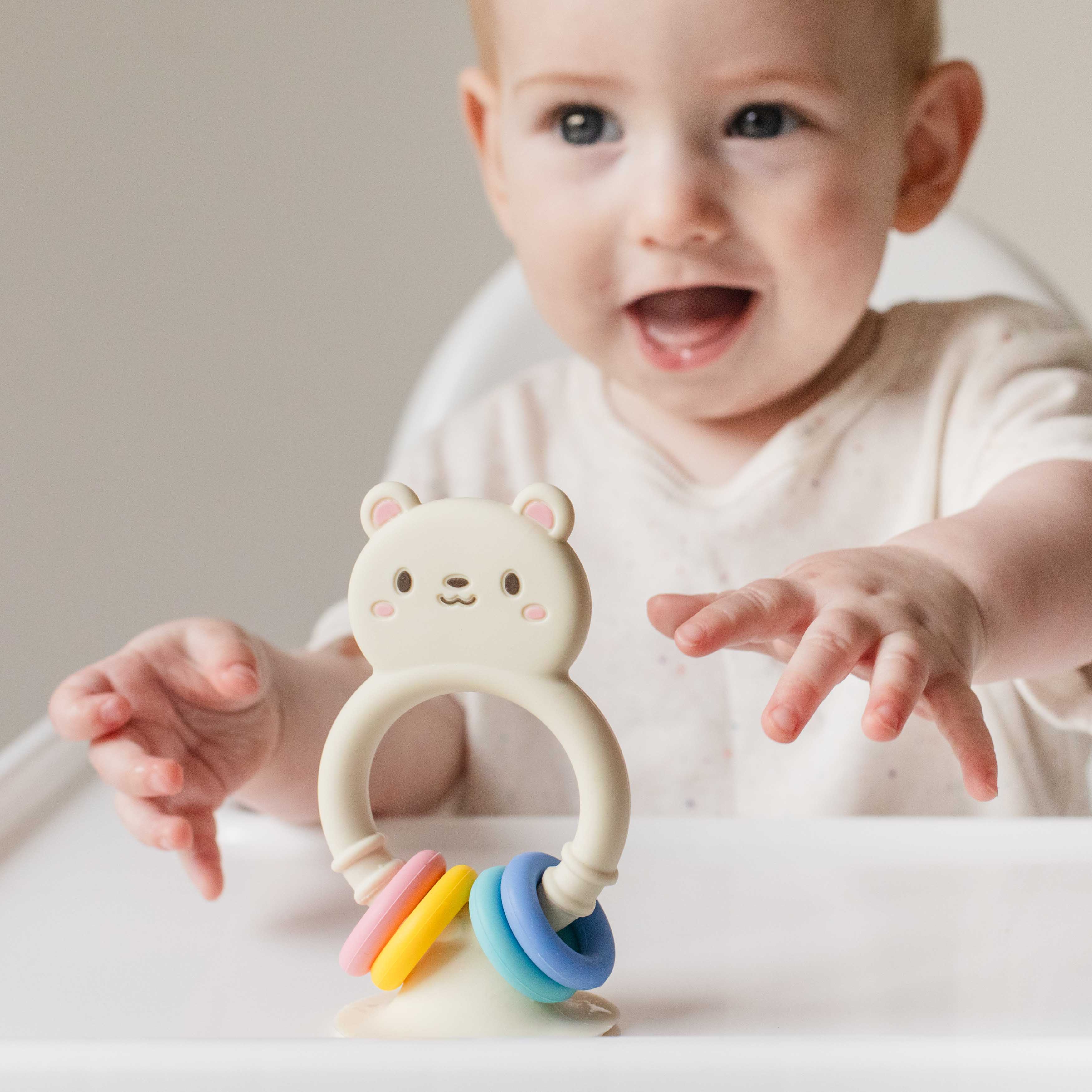 Tiger Tribe High Chair Buddy Silicone Bear Sensory Toy