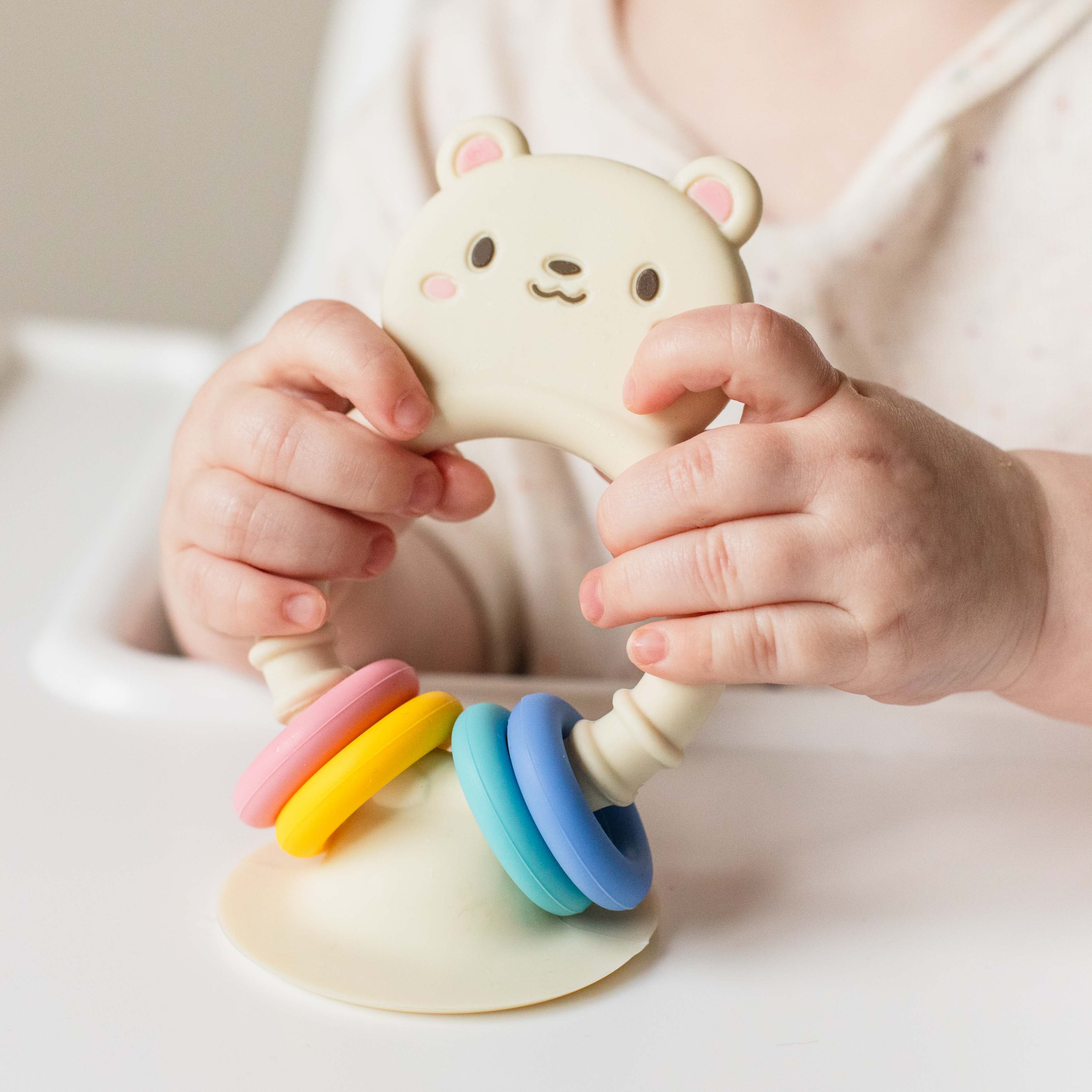 Tiger Tribe High Chair Buddy Silicone Bear Sensory Toy