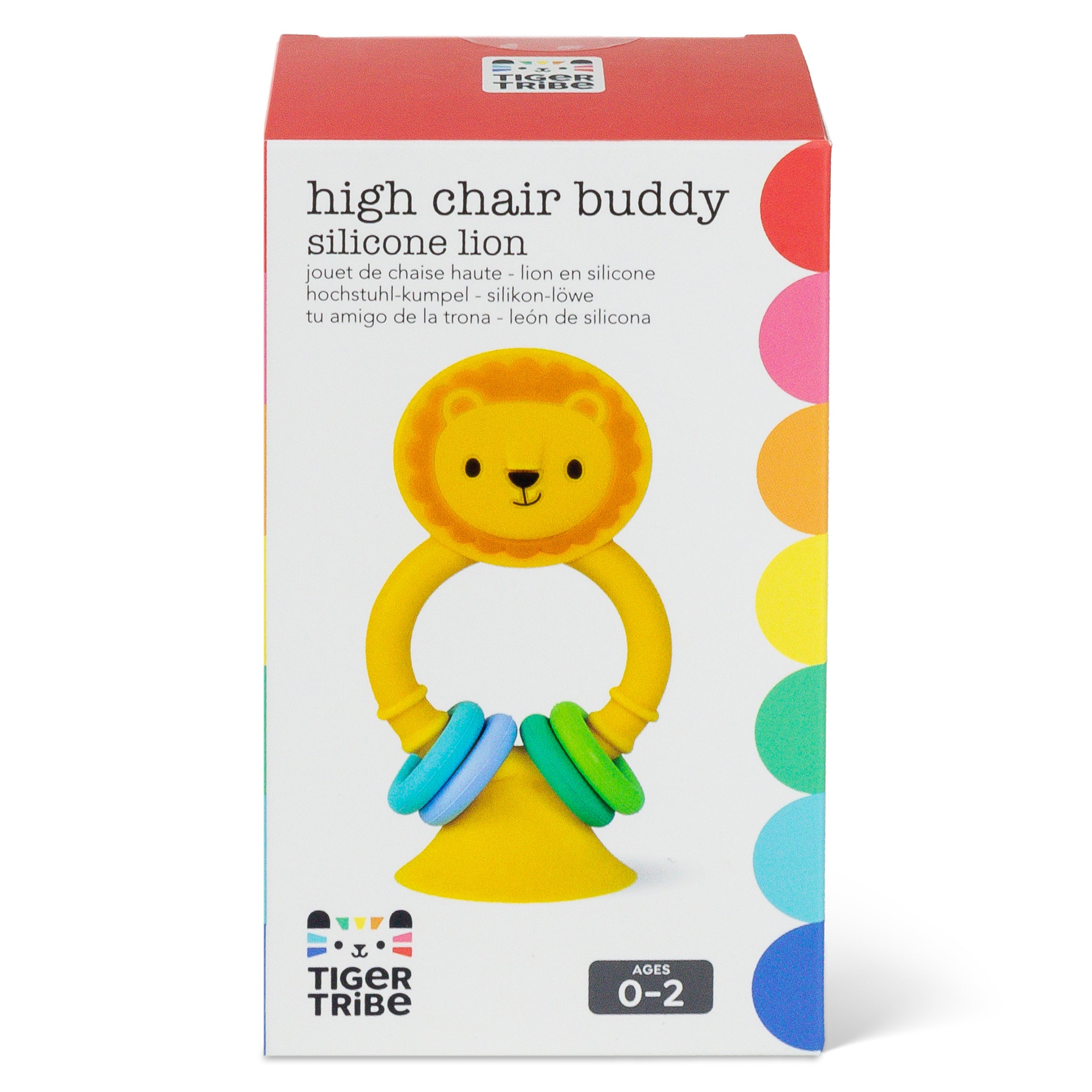 Tiger Tribe High Chair Buddy Silicone Lion Teething Toy