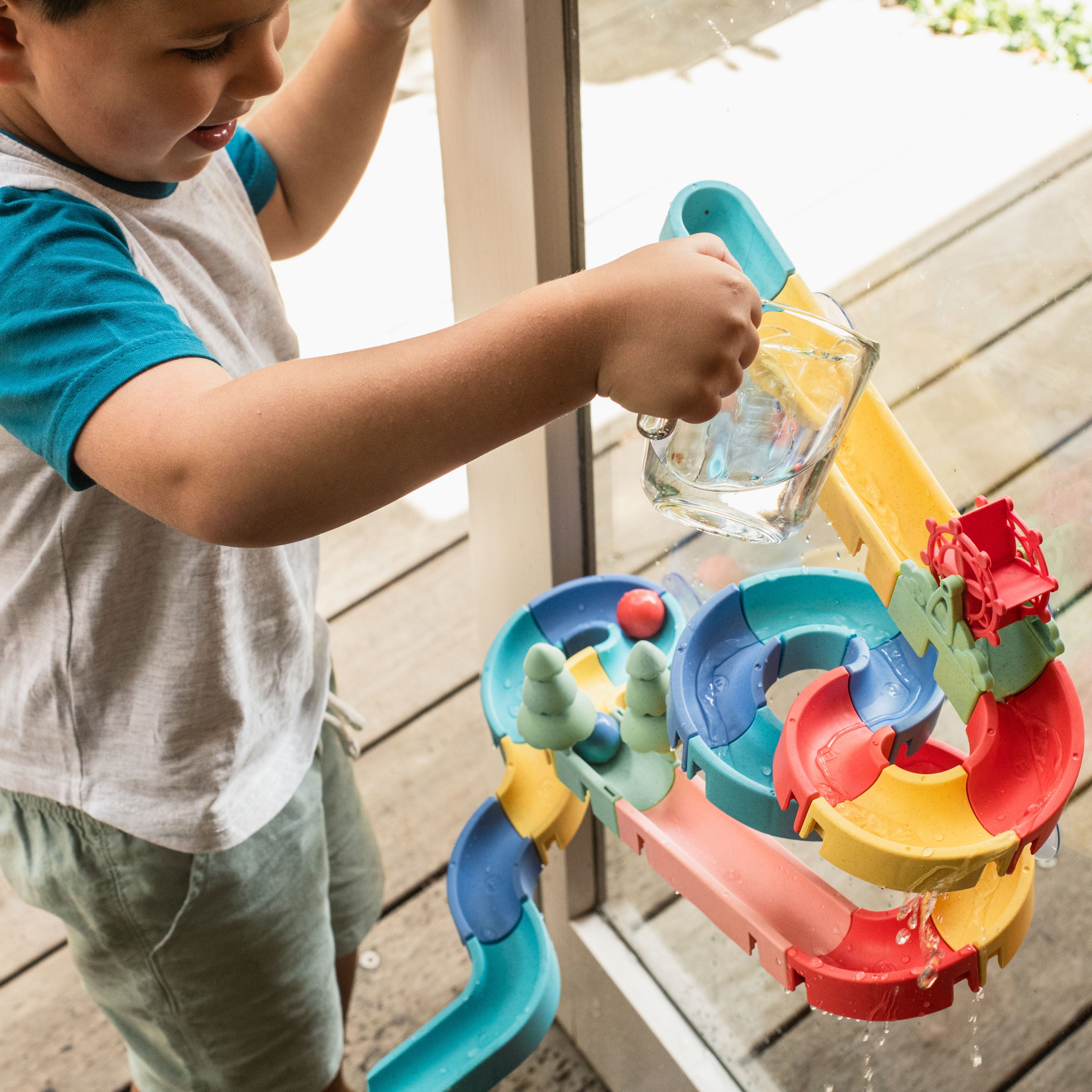 Tiger Tribe Eco Waterslide Marble Run Bath Toy 25 Pieces