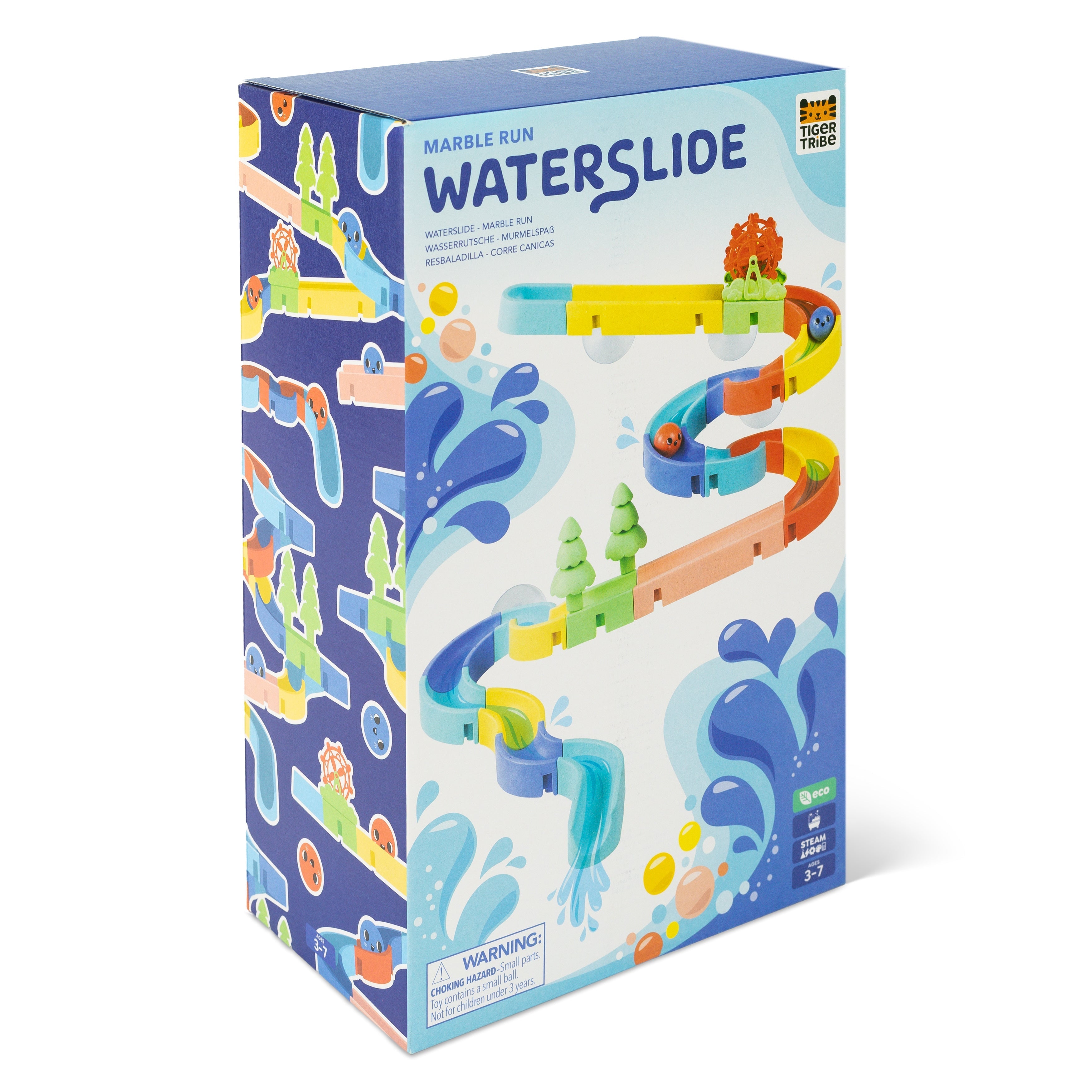 Tiger Tribe Eco Waterslide Marble Run Bath Toy 25 Pieces