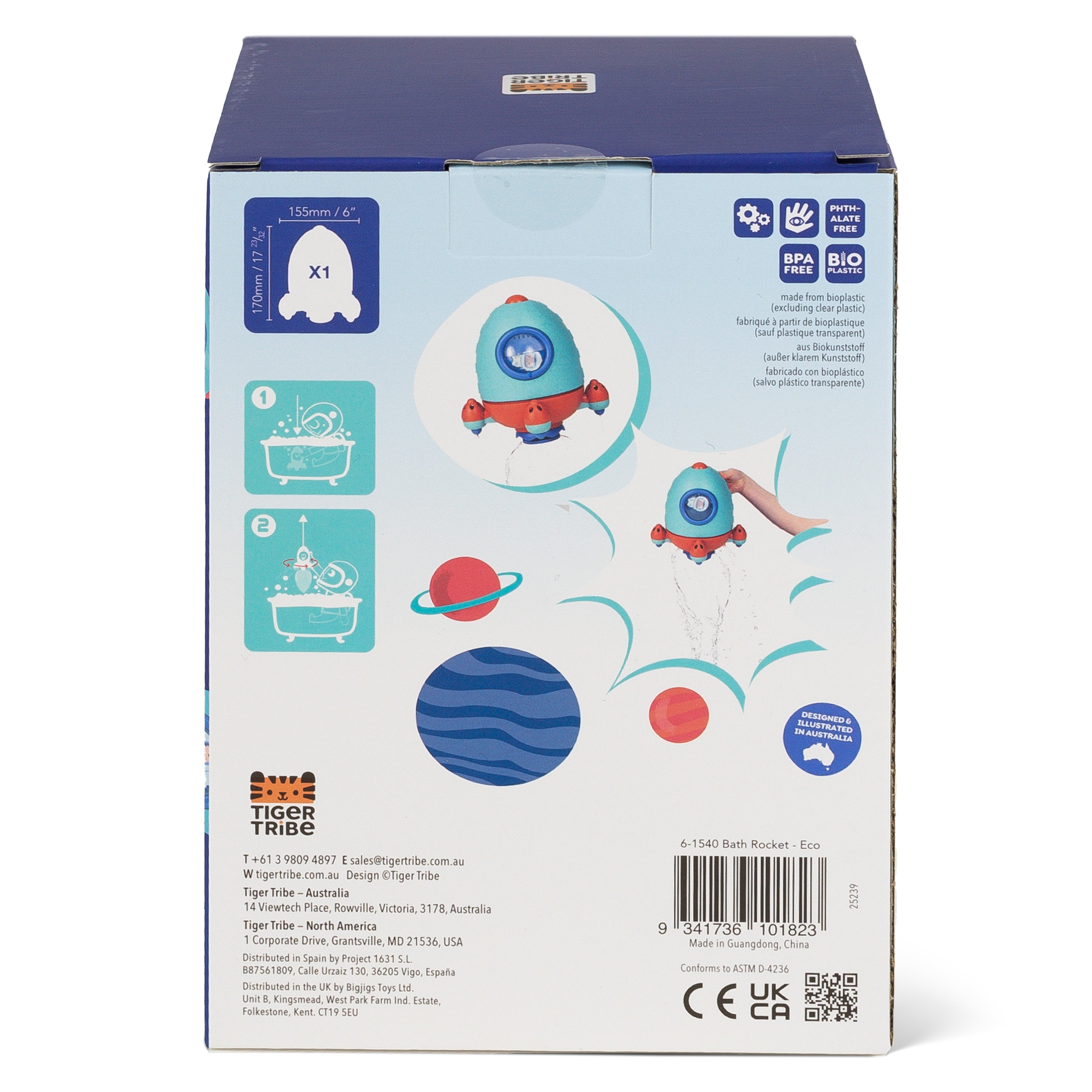 Tiger Tribe Bath Rocket Eco Sensory Bath Toy