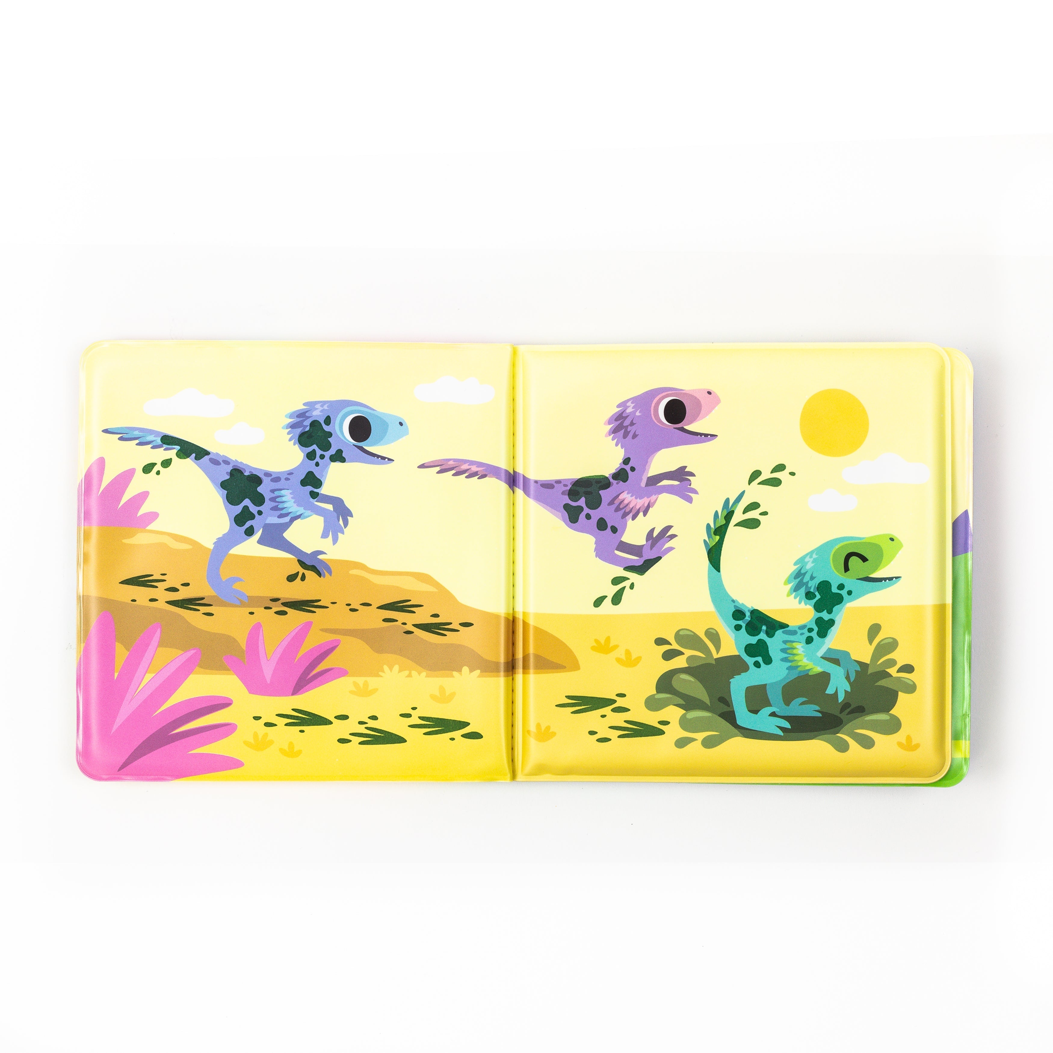Tiger Tribe Messy Dinosaurs Interactive Water-Reveal Bath Book for Kids