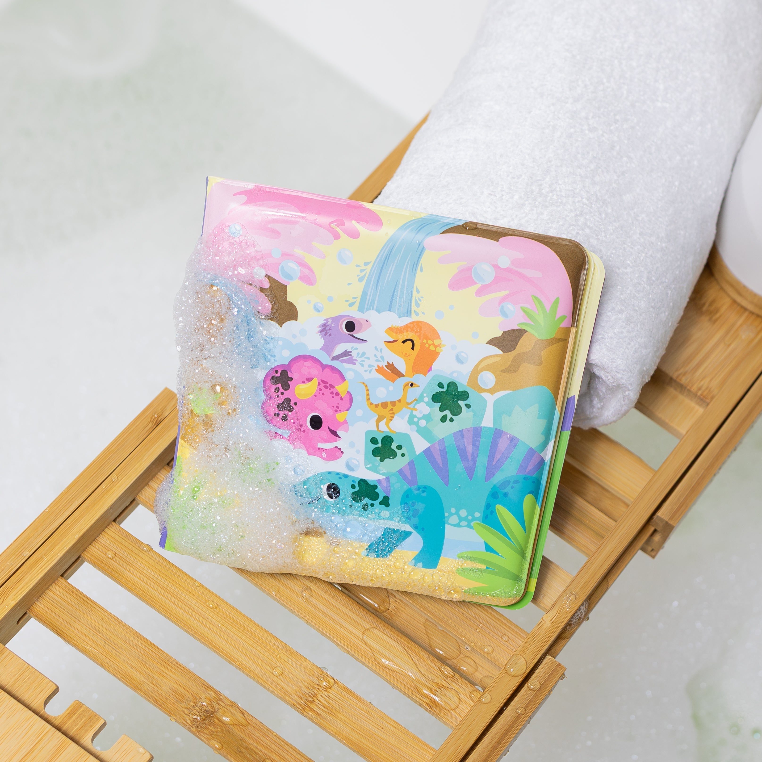 Tiger Tribe Messy Dinosaurs Interactive Water-Reveal Bath Book for Kids