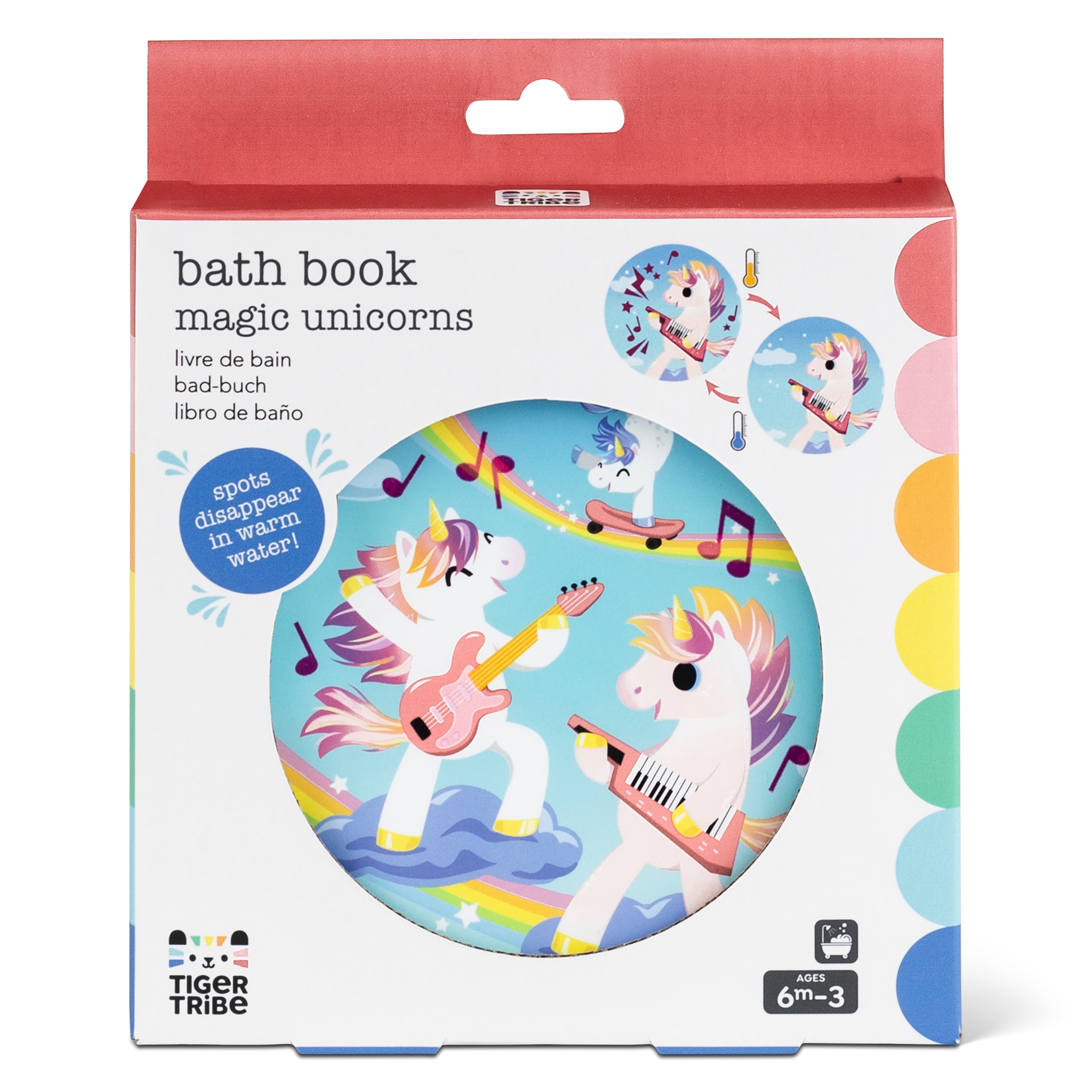 Tiger Tribe Magic Unicorns Bath Book Water-Reveal Interactive Toy