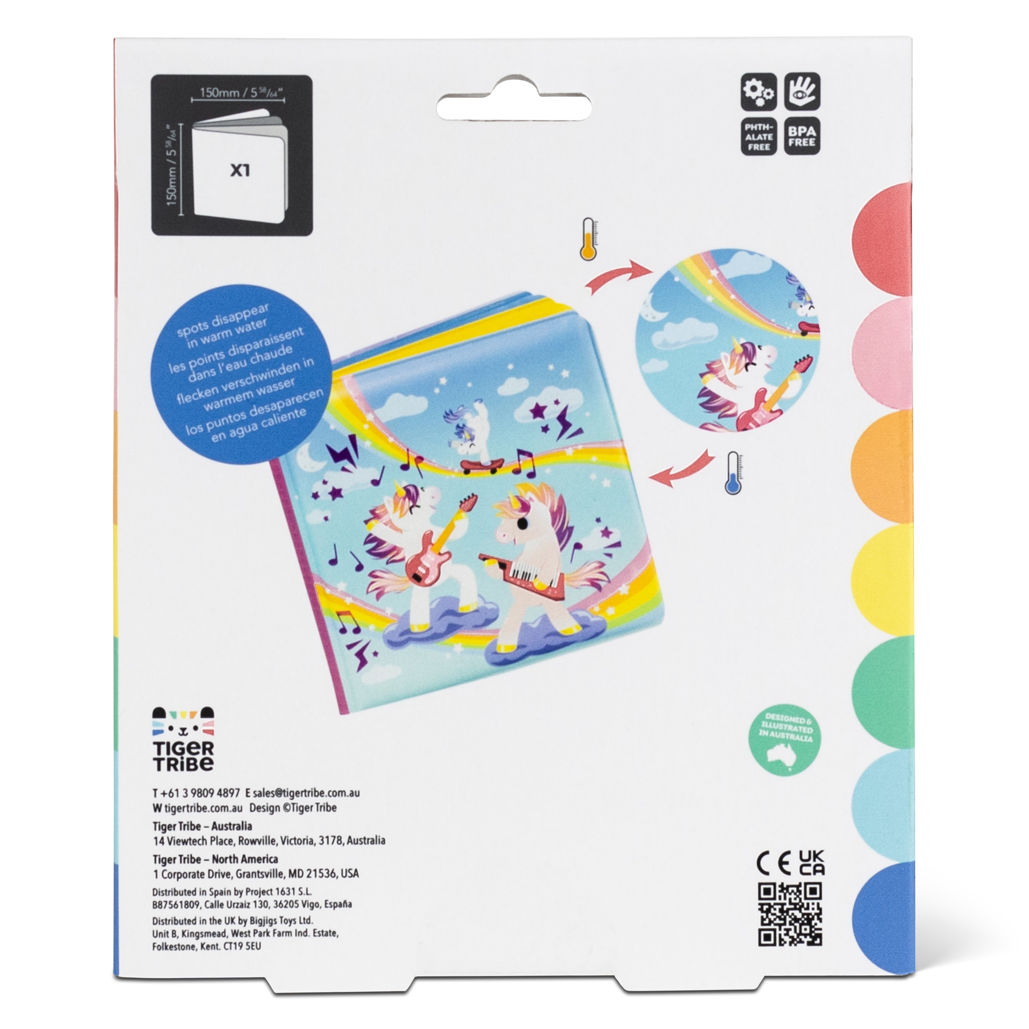 Tiger Tribe Magic Unicorns Bath Book Water-Reveal Interactive Toy