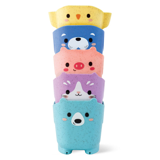Tiger Tribe Pour & Play Animal Cups Stacking Bath Toy