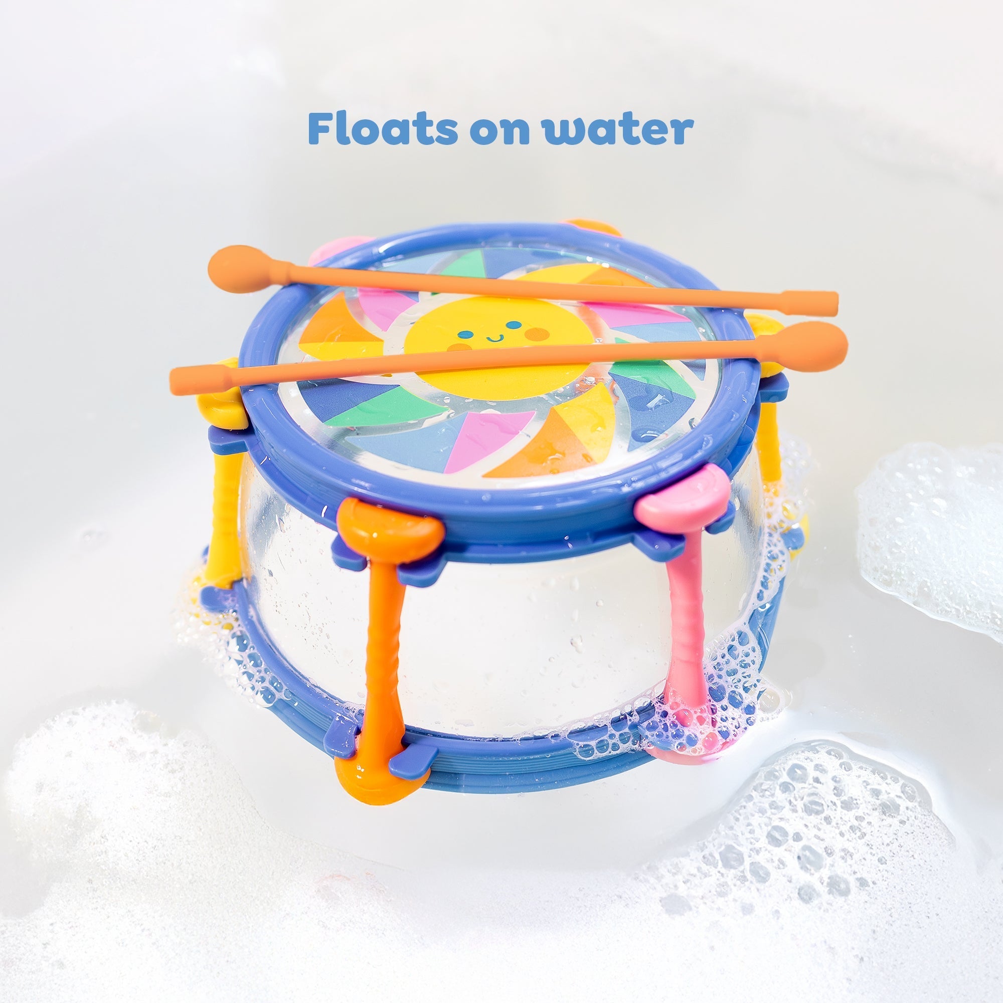 Tiger Tribe Sunny Beats Bath Drum Musical Toy with 2 Drumsticks