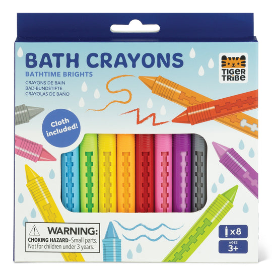 Tiger Tribe Bath Crayons Set for Kids Washable Colors