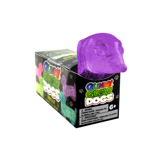 Gummy Glow in the Dark Stretchy Squeezy Dogs