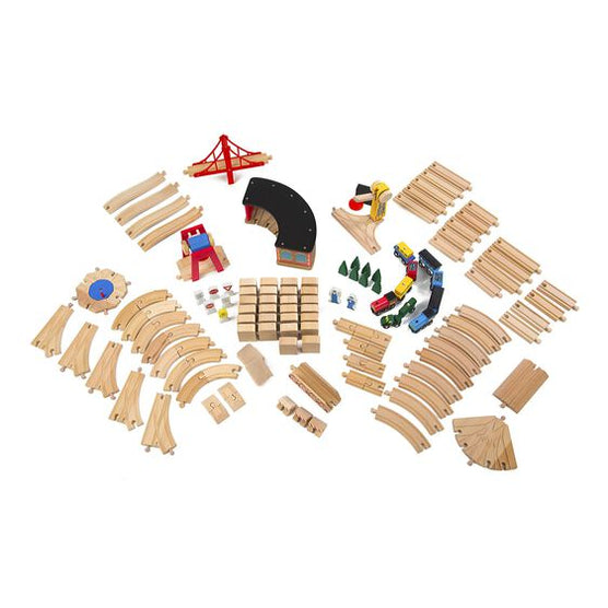 Melissa & Doug Large Train Wooden Railway Set
