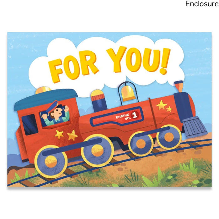 CARD SMALL: ENCLOSURE CARD TRAIN "FOR YOU!"
