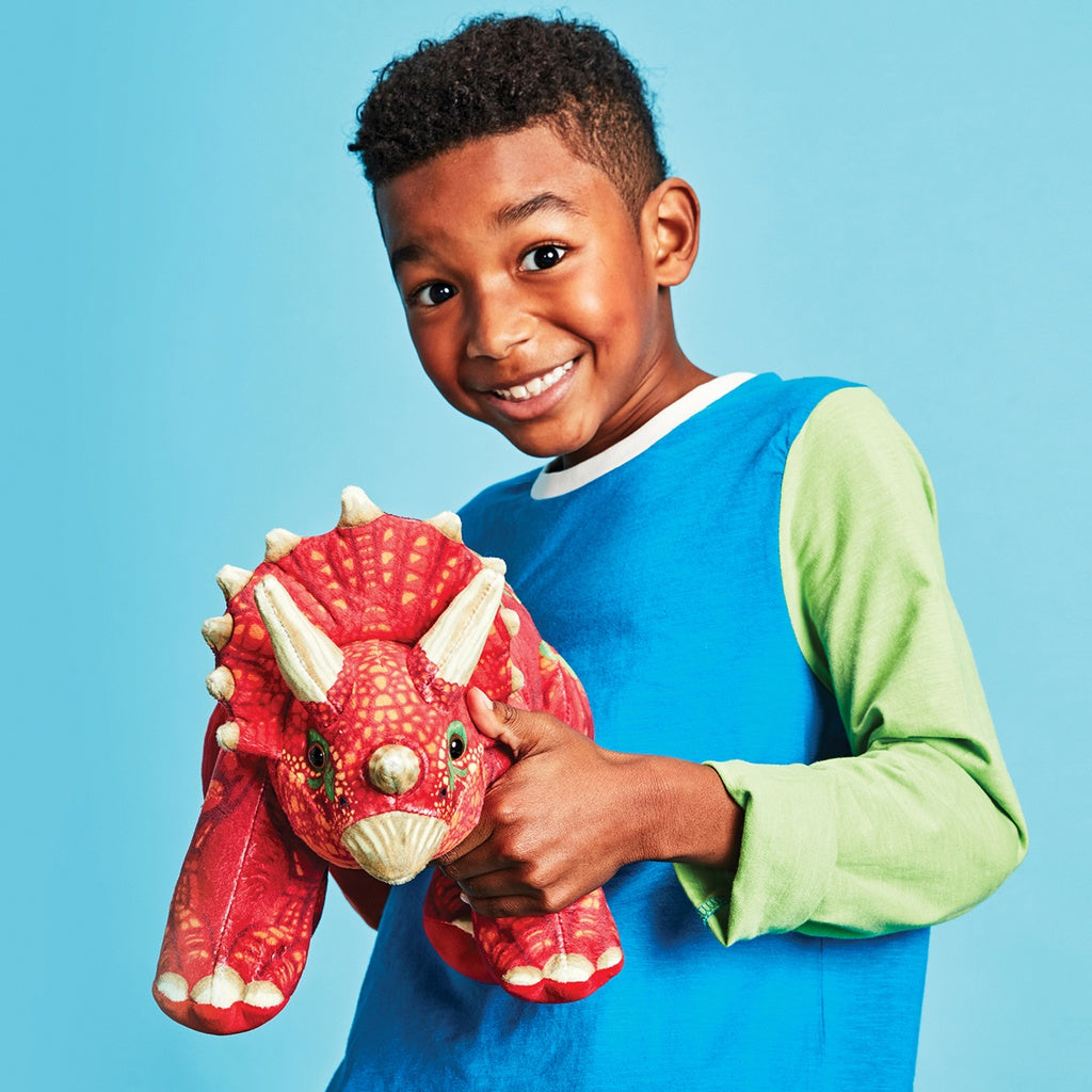 Iscream Triceratops Fleece Stuffed Animal Soft Plush Dinosaur Toy