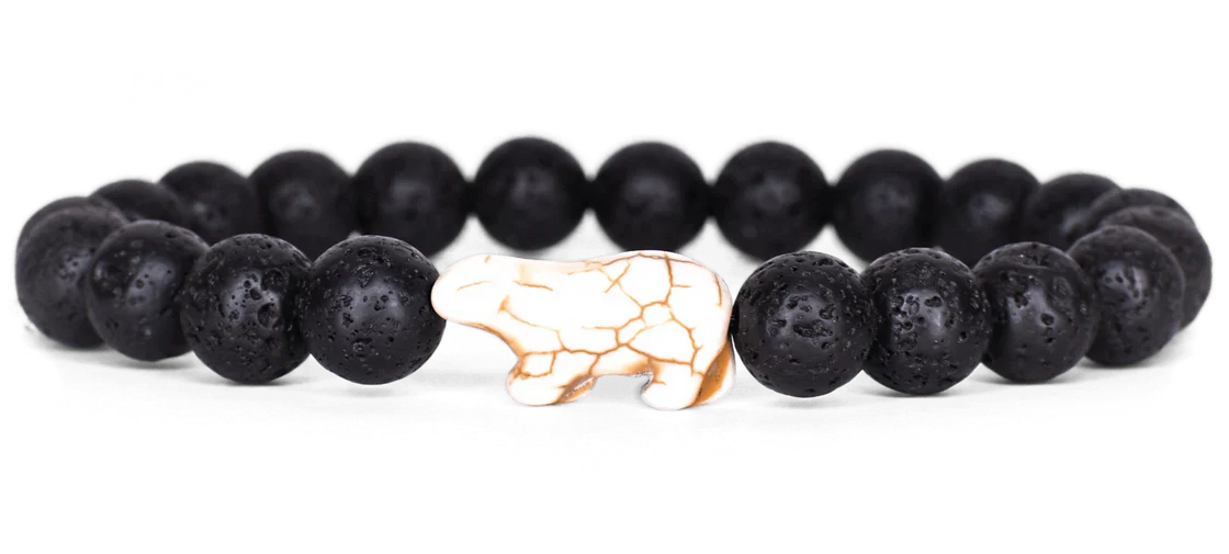 Polar Bear Lava Stone