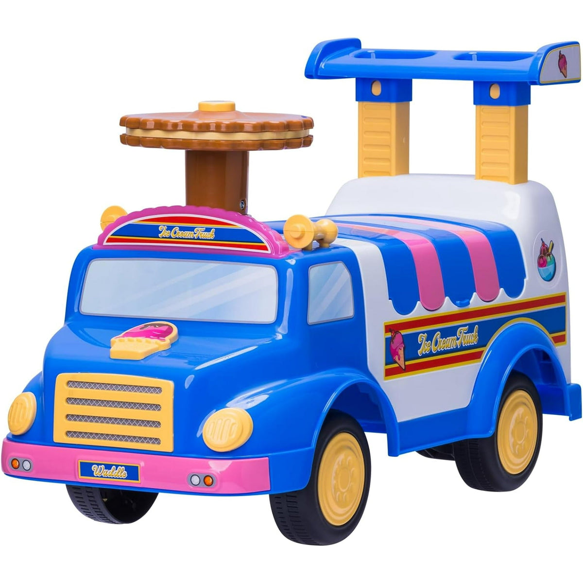 WADDLE Ice Cream Toy Truck for Kids - Ride On Toddlers Toys