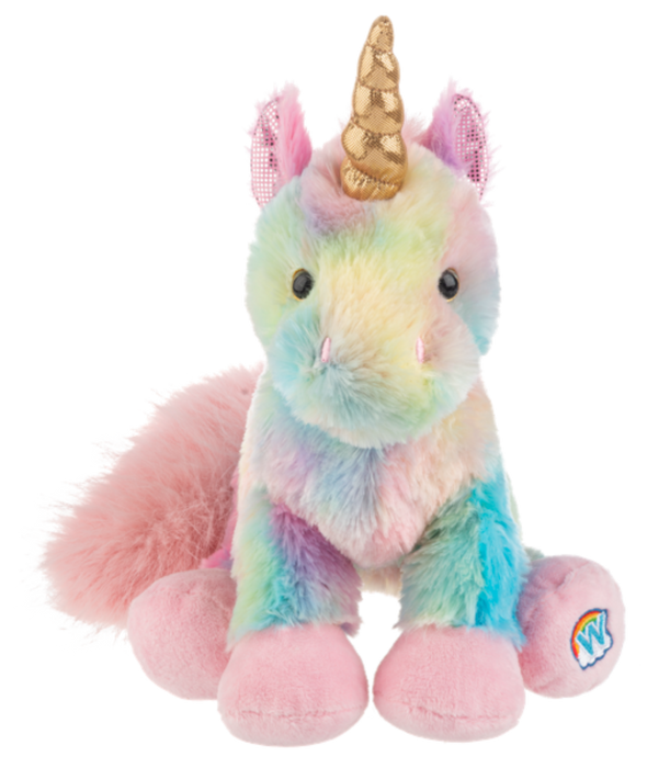 Ganz Webkinz Enchanted Unicorn Plush 8.5in Rainbow Pastel Toy