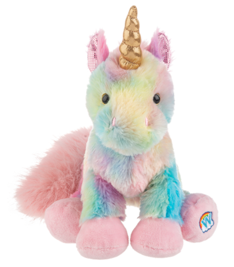 Ganz Webkinz Enchanted Unicorn Plush 8.5in Rainbow Pastel Toy