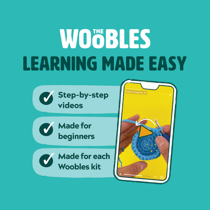 The Woobles Bjørn the Narwhal Beginner Crochet Kit