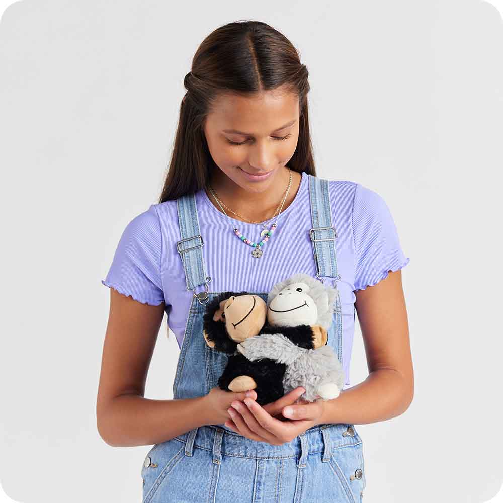 Warmies Monkey Hugs Microwavable Weighted Stuffed Animal Lavender Scented