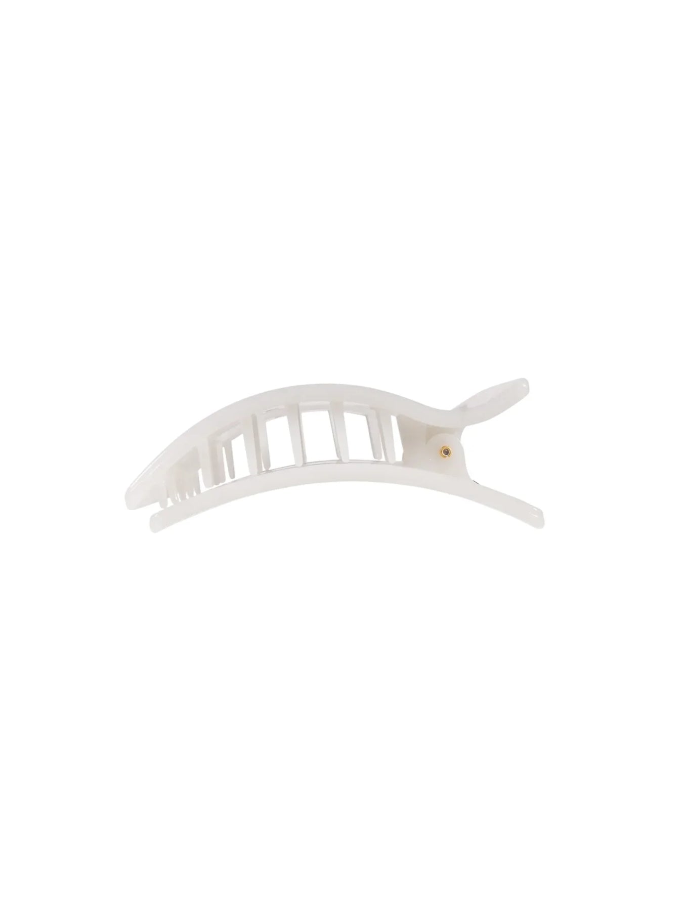 Coconut White Small Flat Rectangle Hair Clip