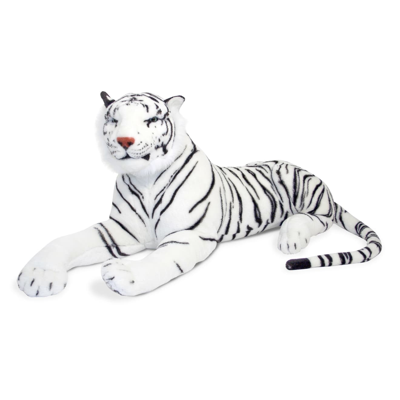 Melissa & Doug Giant Siberian White Tiger Plush Stuffed Animal