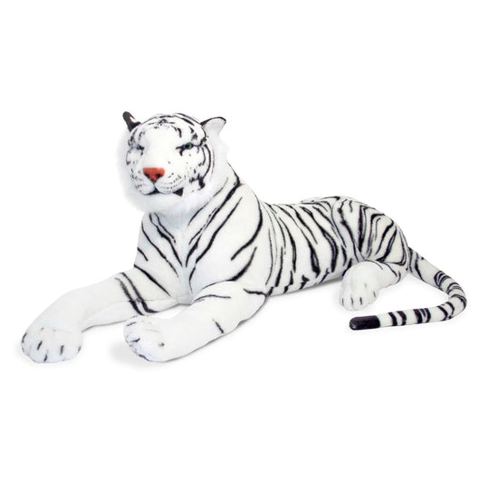 Melissa & Doug Giant Siberian White Tiger Plush Stuffed Animal