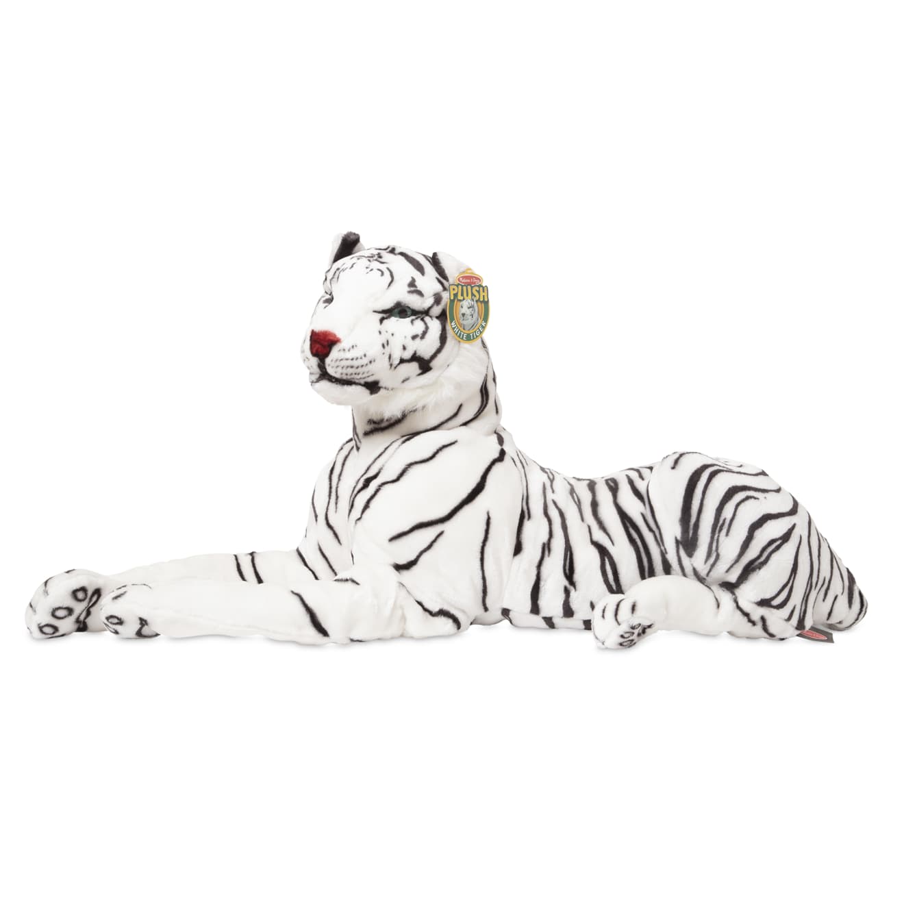 Melissa & Doug Giant Siberian White Tiger Plush Stuffed Animal