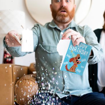 Endless Barking Birthday Card With Glitter