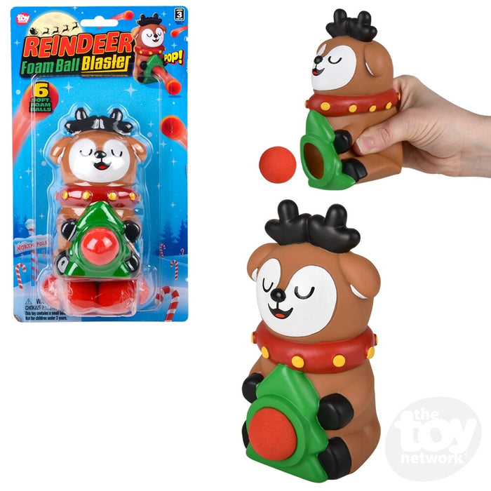 Christmas Reindeer Foam Ball Blaster Toy 5.5-Inch