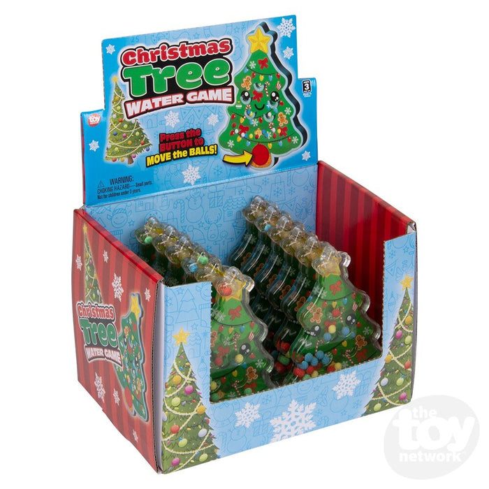 4-Inch Christmas Tree Handheld Water Game Toy 12-Piece Display
