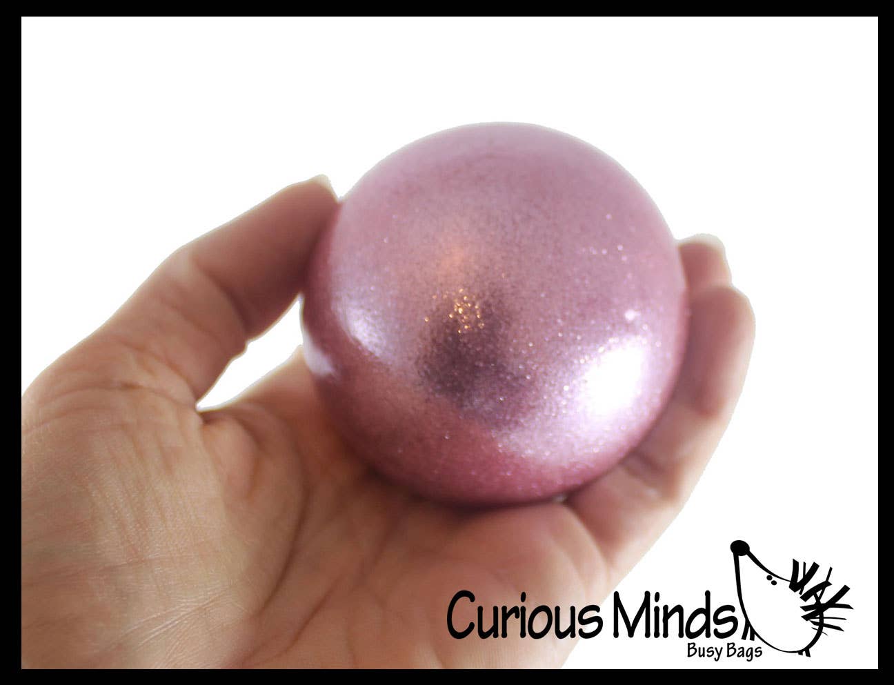 Single Metallic Glitter Thick Gel-Filled Squeeze Stress Balls  -