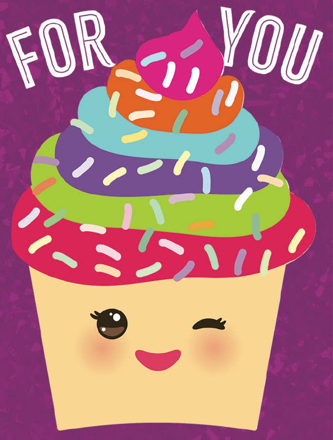 Kawaii Cupcake - Foil Gift Enclosure