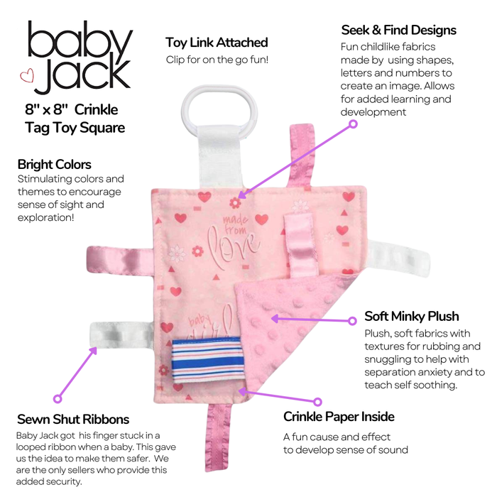 Baby Girl Newborn Hospital Blanket Blue Pink Tag Lovey Toy