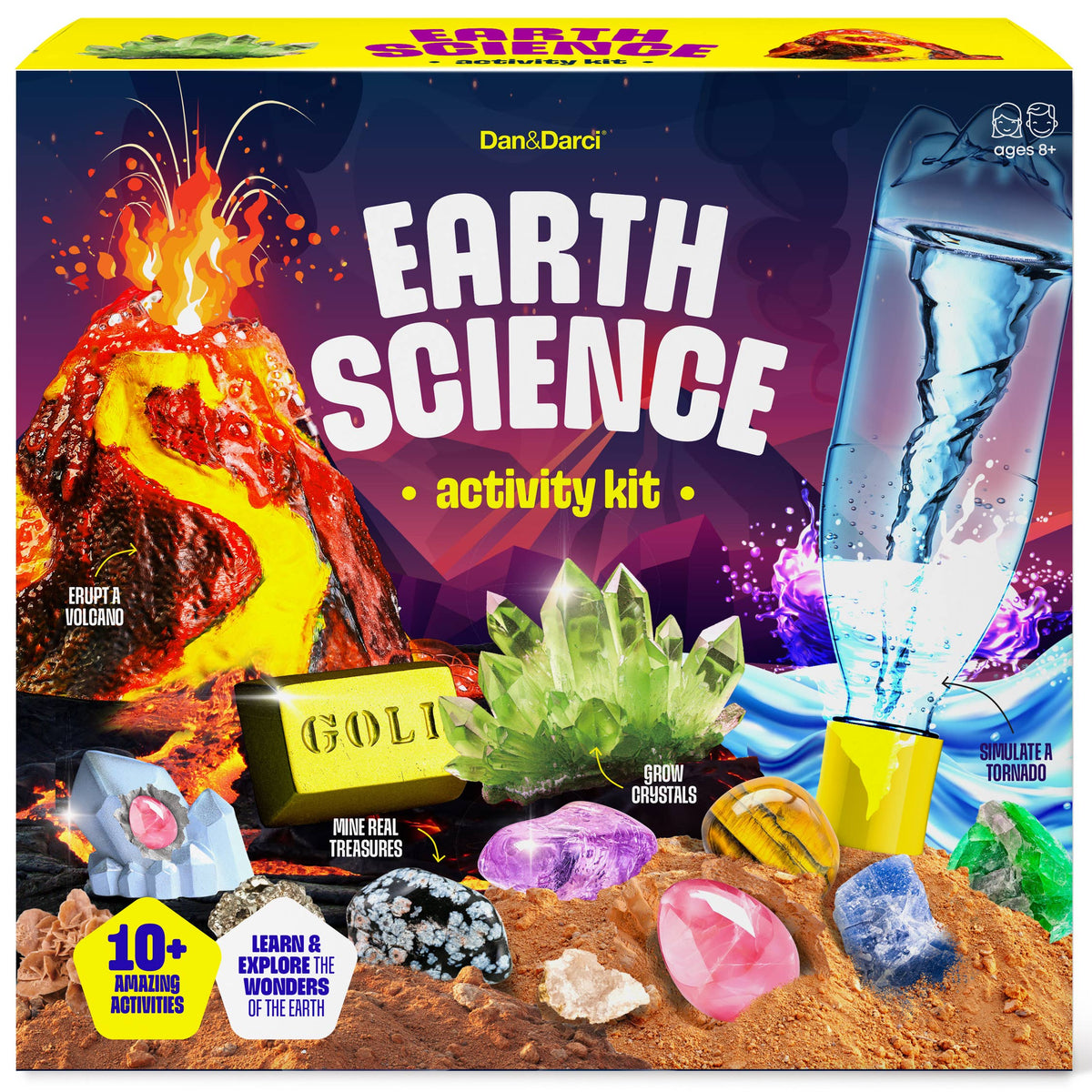 Earth Science Stream Kit Earth Science Kit for Kids - Volcano Tornado Experiments Kit — Learning ...