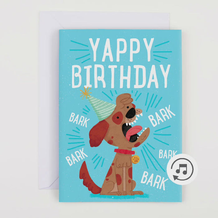 Endless Barking Birthday Card With Glitter