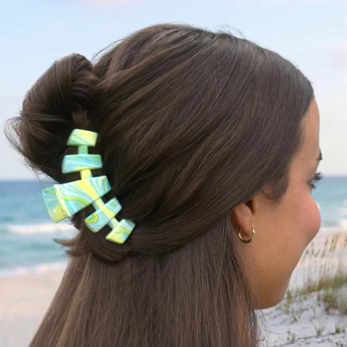 Teleties Medium Claw Clip By the Sea Shore Hair Accessory