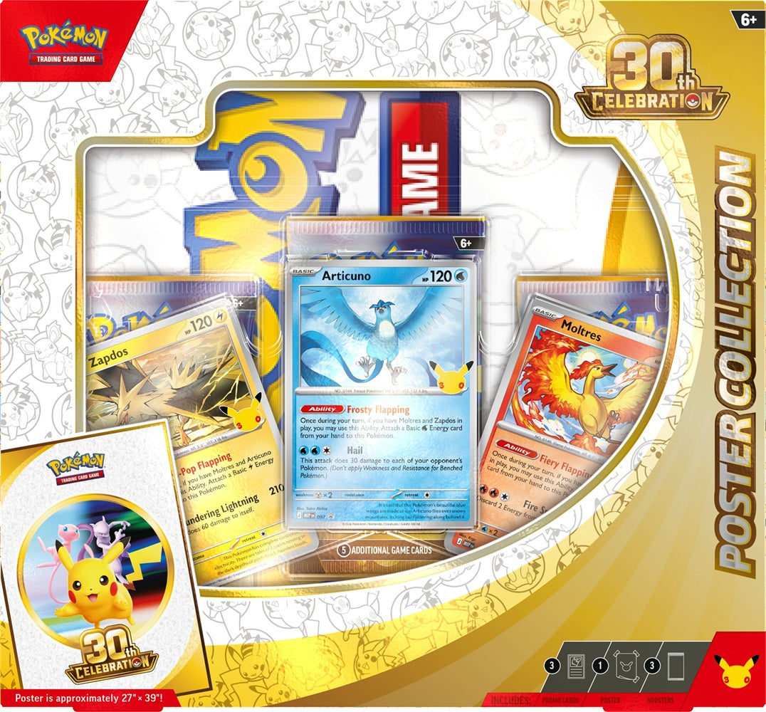 Pokémon TCG: 30th Celebration Poster Collection Card Game Set