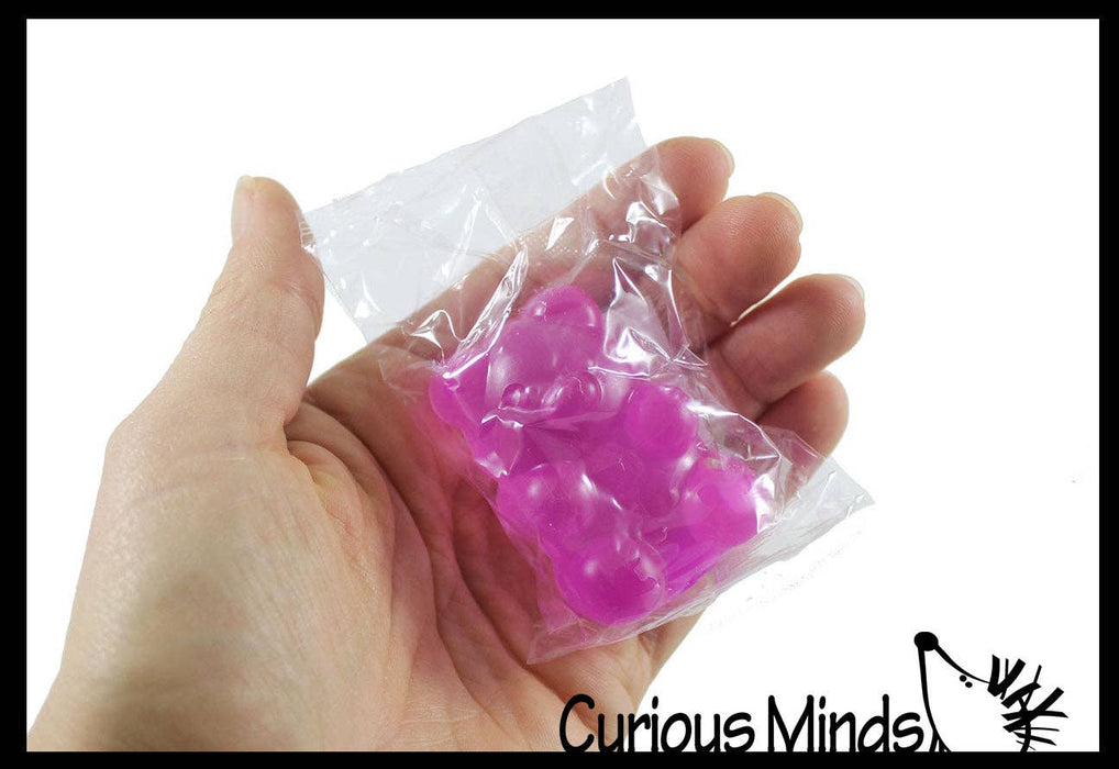 Single 1 -2" Gummy Bear Shaped Ball - Thick Glue/Gel Syrup Molasses
