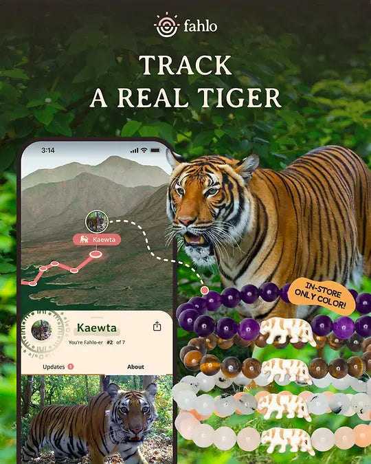 Fahlo The Prowl Bracelet Tiger Royal Purple Elastic