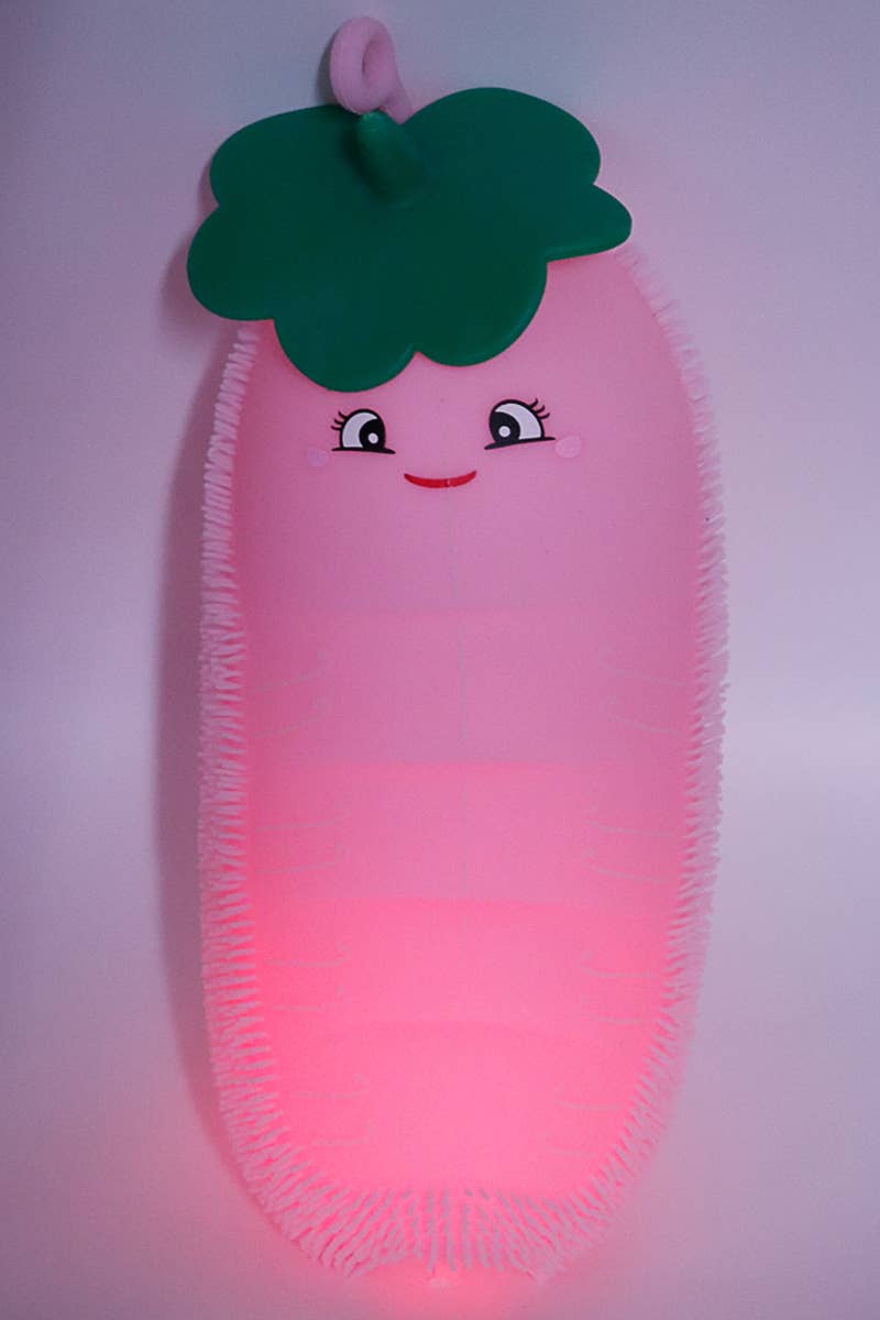 Jumbo Caterpillar Pea Beans Spiky Puffer LED Light-Up Squishy