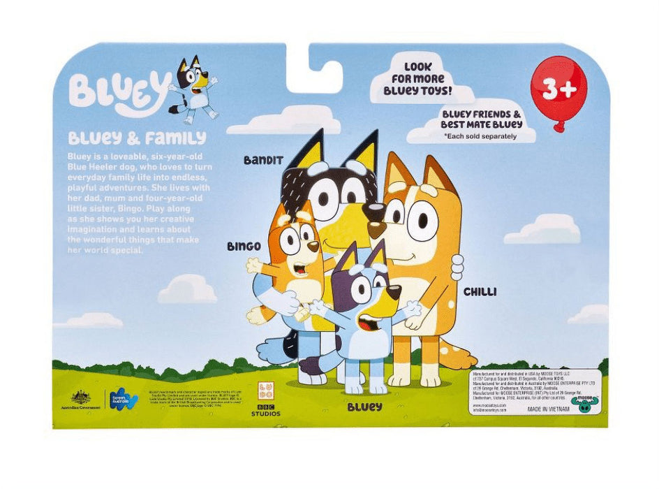 Bluey & Family Figures 4pk Toy