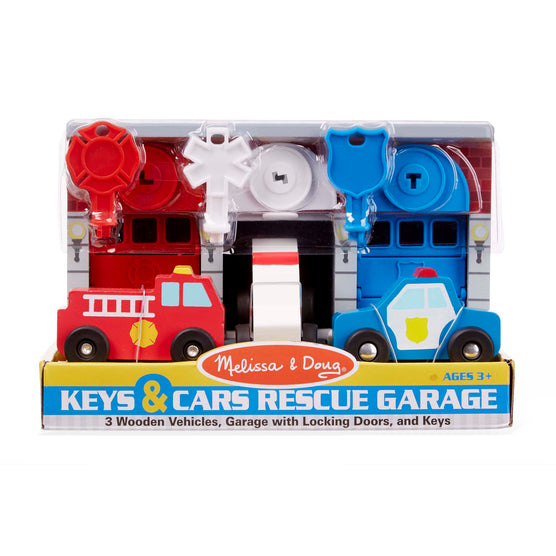 Melissa & Doug Keys & Cars Rescue Garage Playset