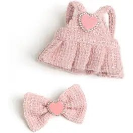 Labubu Tweed Pink Heart Dress
