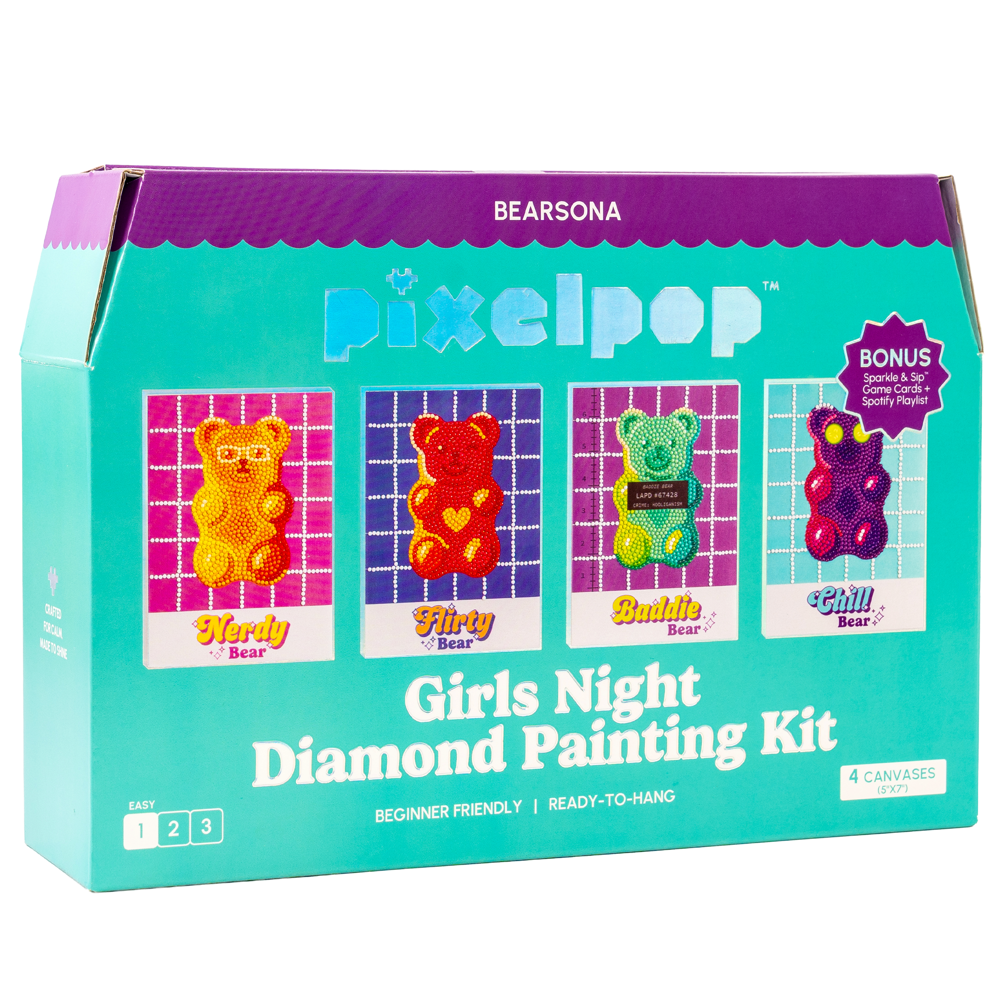 PixelPop™ Diamond Art — Girls’ Night Edition — Bearsona