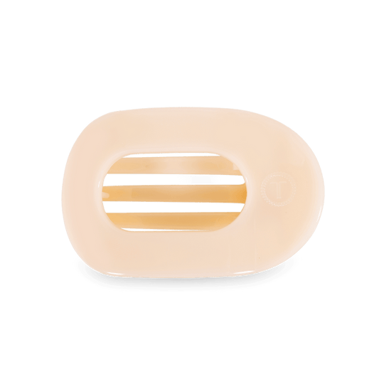 Almond Beige Medium Flat Round Hair Clip