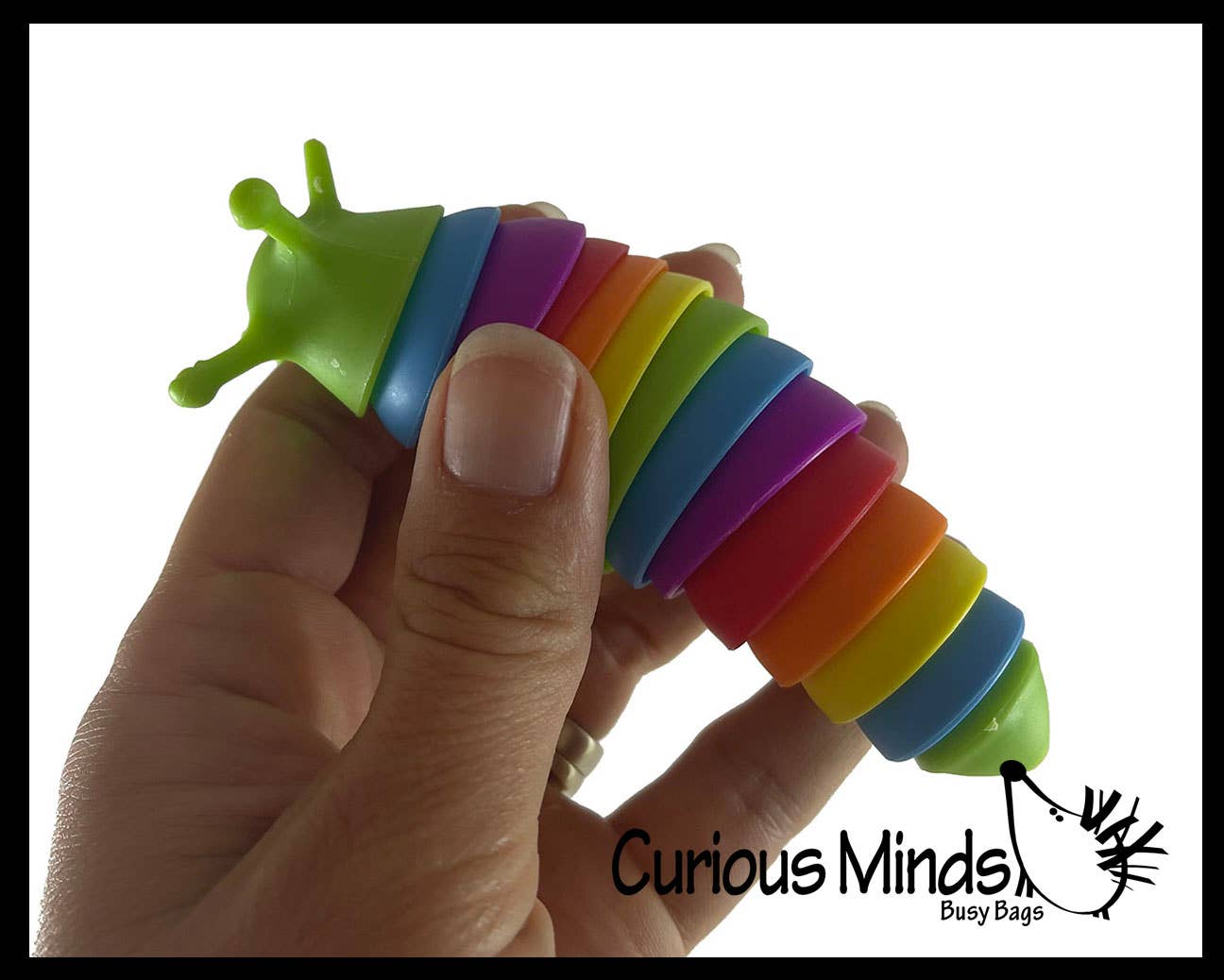 Single Small Fidget Slug on Clip Articulated Jointed Moving Slug