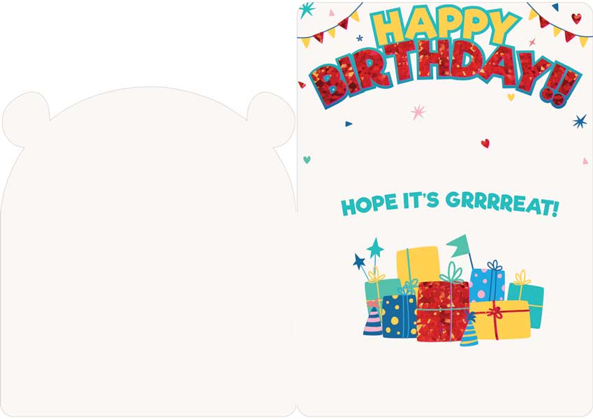 Children's Birthday Card -  Tiger Foil